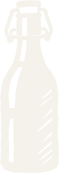 una bottiglia col tappo meccanico, disegno a china